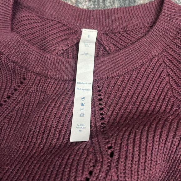 Lululemon The Sweater The Better Heathered Bordeaux Drama Knit Pullover 8 NWOT - Picture 16 of 16